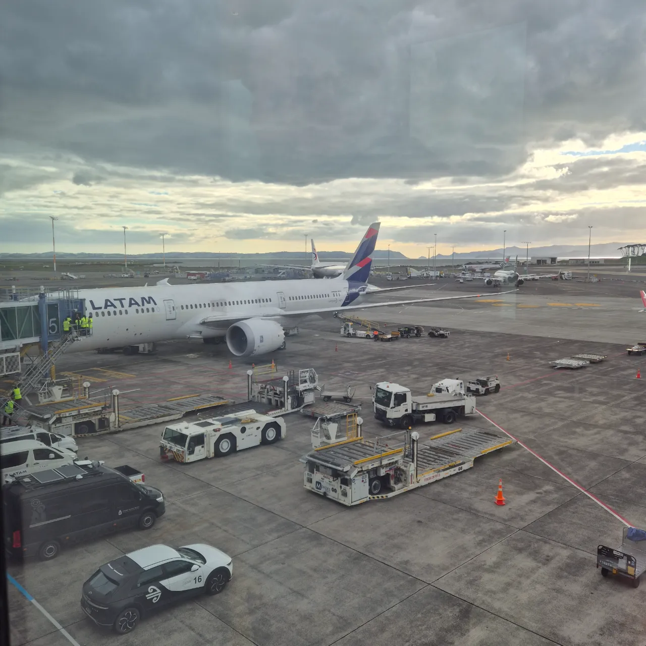 View of some planes on the tarmac.